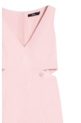 Vestido Techno Suede Cut Out Mini Blush
