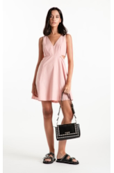 Vestido Techno Suede Cut Out Mini Blush