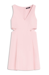 Vestido Techno Suede Cut Out Mini Blush