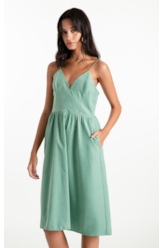 Vestido Techno Suede Strapp v Mini Verde Maca