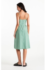 Vestido Techno Suede Strapp v Mini Verde Maca