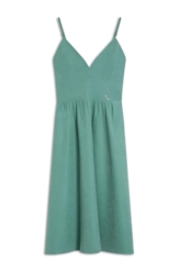 Vestido Techno Suede Strapp v Mini Verde Maca