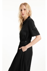 Vestido Techno Twill Arm Preto