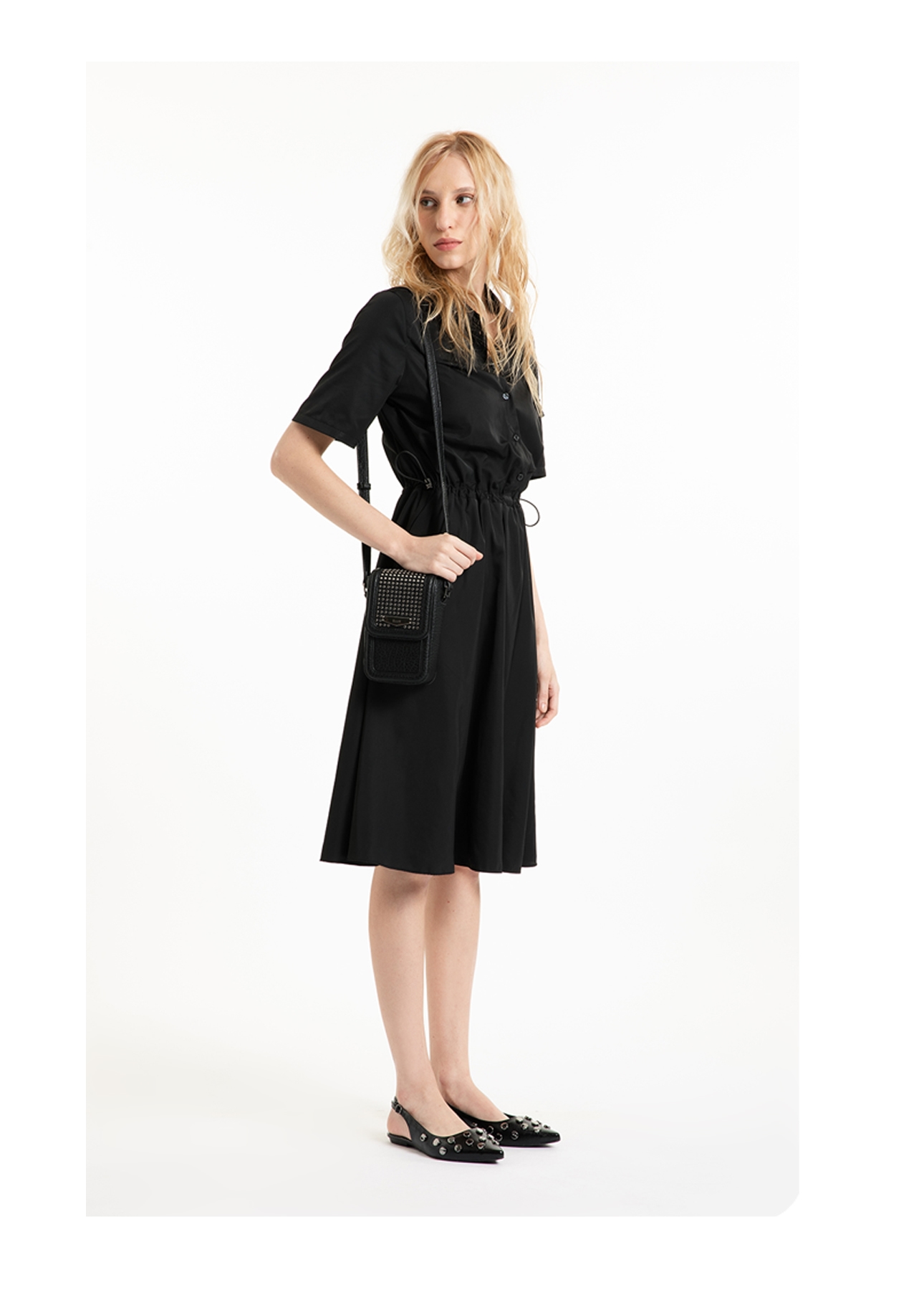 Vestido Techno Twill Arm Preto