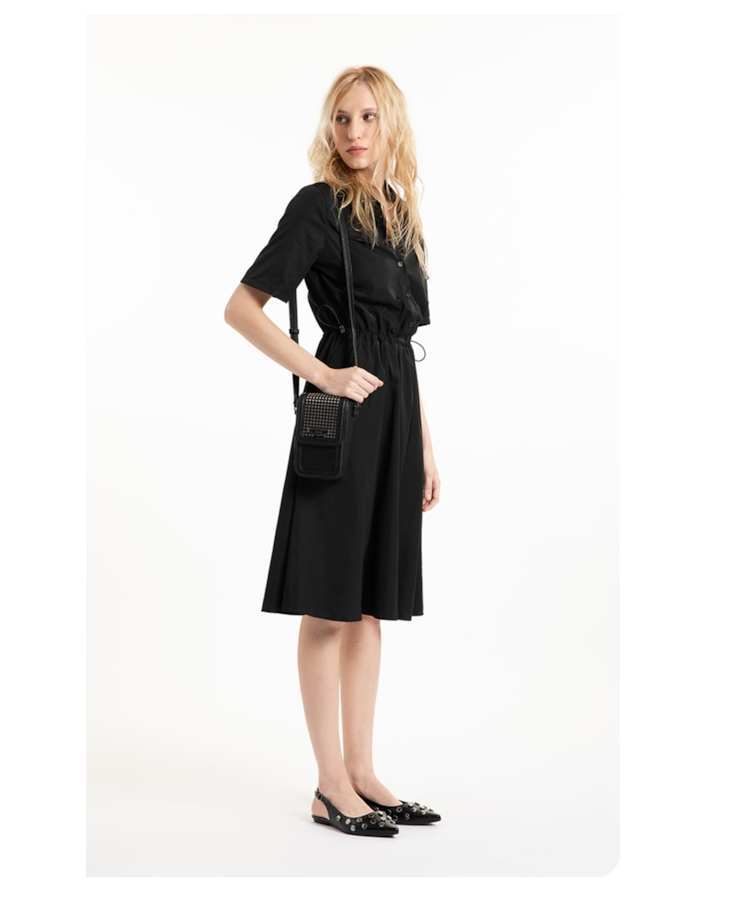 Vestido Techno Twill Arm Preto