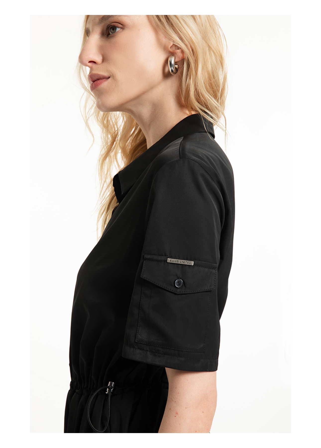 Vestido Techno Twill Arm Preto