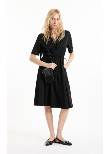 Vestido Techno Twill Arm Preto