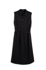 Vestido Tencel Chemise Midi Preto