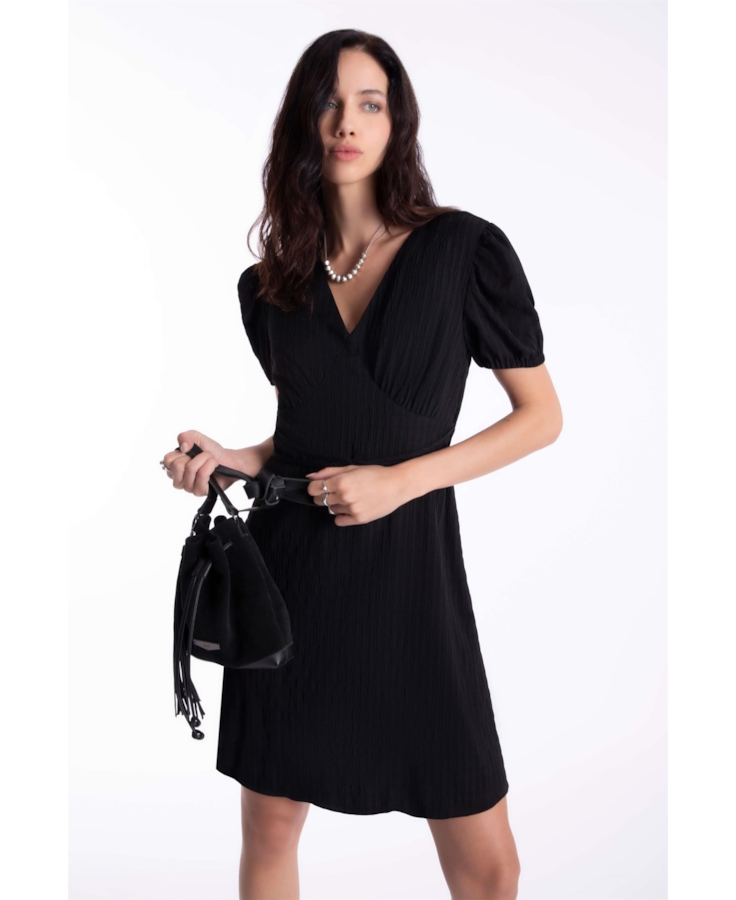 Vestido Texture Ellus Preto