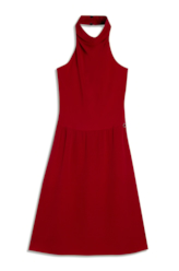 Vestido Tóquio High Collar Vermelho