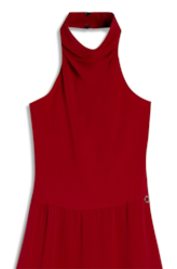 Vestido Tóquio High Collar Vermelho
