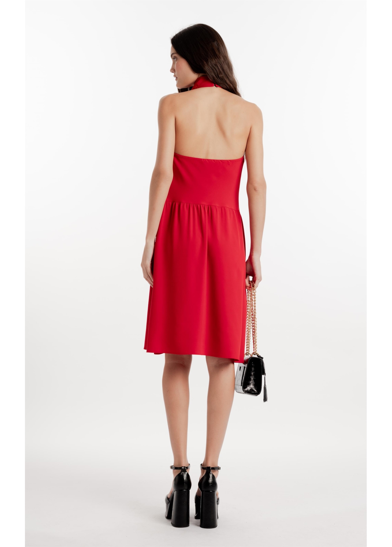Vestido Tóquio High Collar Vermelho
