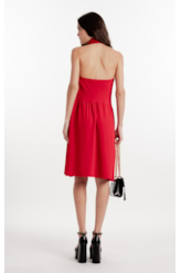 Vestido Tóquio High Collar Vermelho