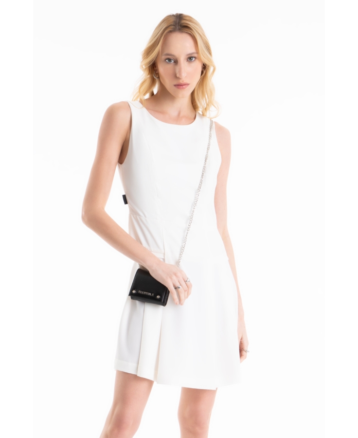 Vestido Toquio Tailoring Pleats Off White