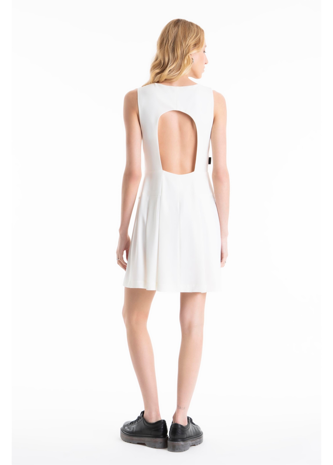 Vestido Toquio Tailoring Pleats Off White