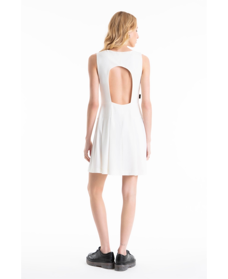 Vestido Toquio Tailoring Pleats Off White