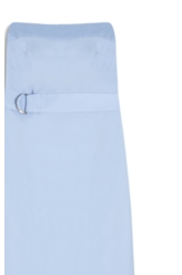 Vestido Tricoline Strapless Knee Azul Claro