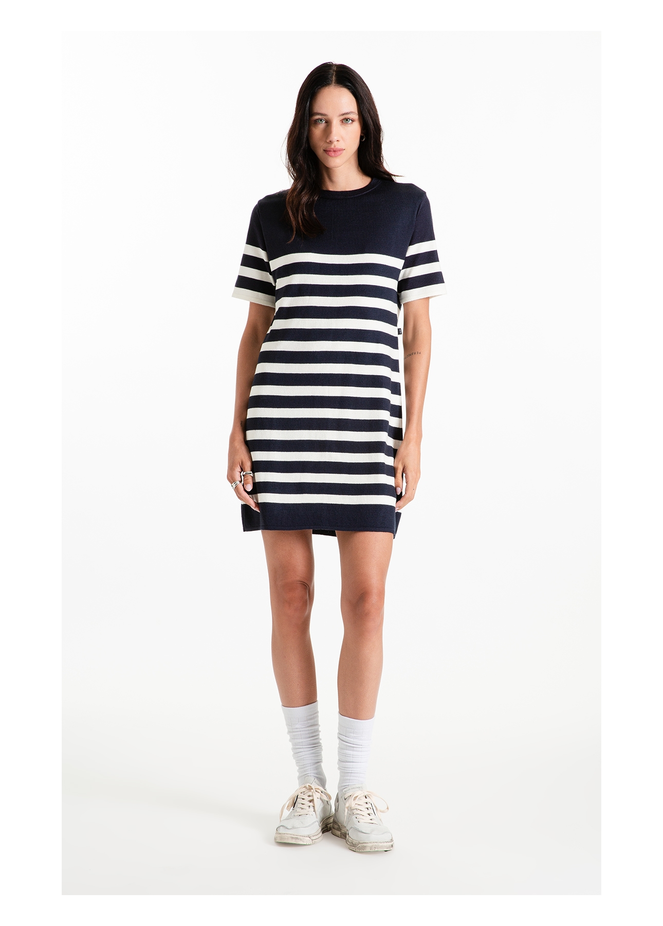  Vestido Tricot  Power Knit Dress Dark Navy