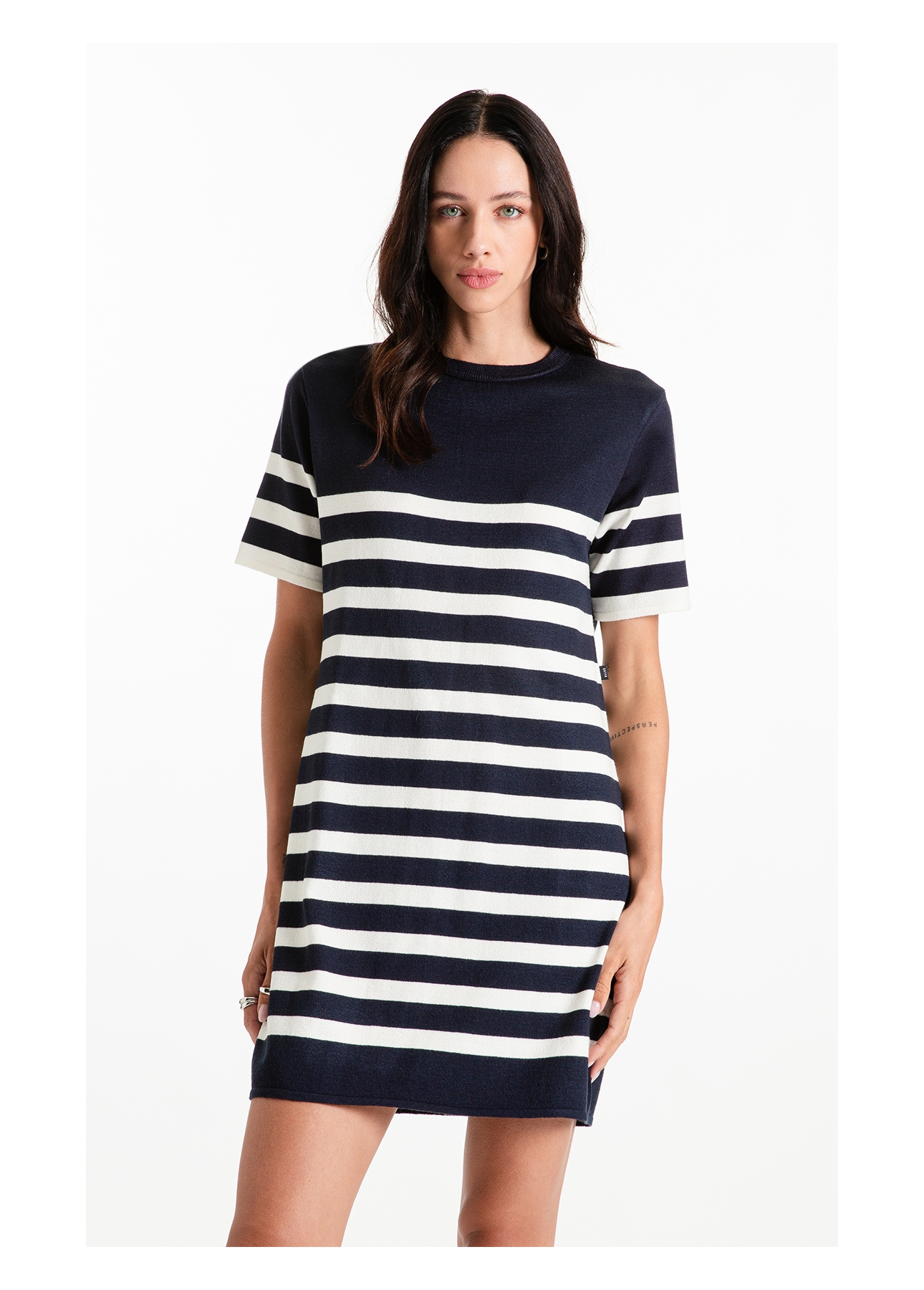  Vestido Tricot  Power Knit Dress Dark Navy