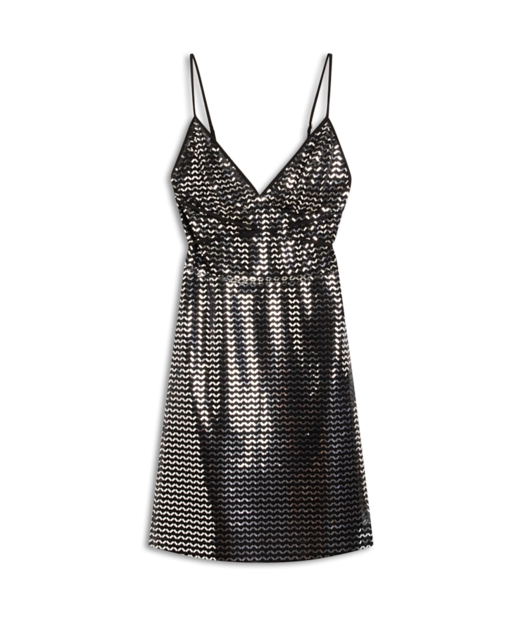 Vestido Tule Chevron Preto