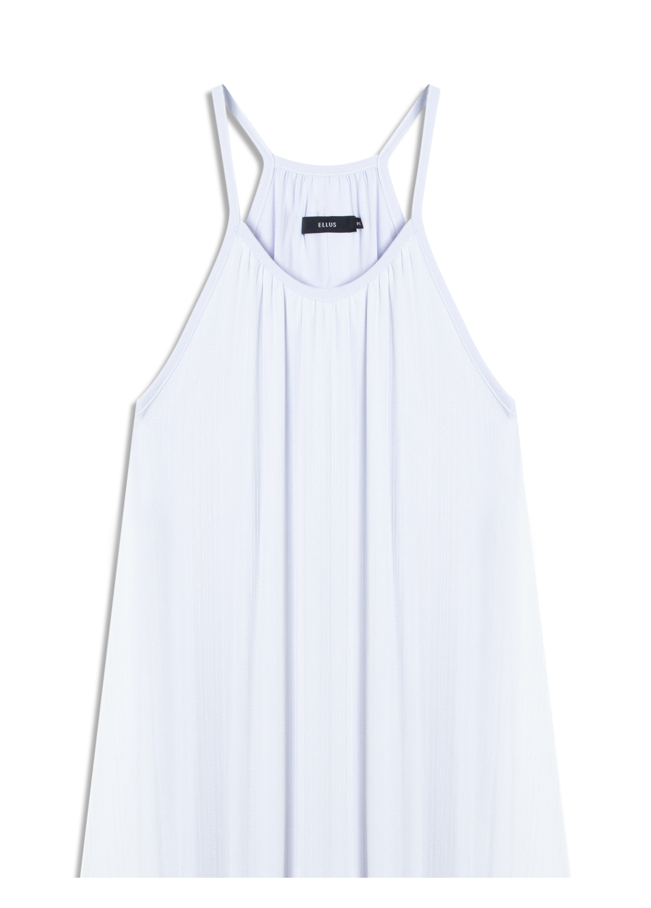 Vestido Tule Lurex Midi Branco