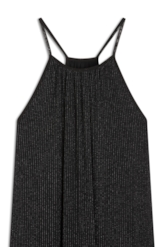 Vestido Tule Lurex Midi Preto