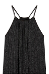 Vestido Tule Lurex Midi Preto