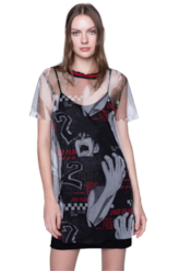 Vestido Tule Scream Estampado