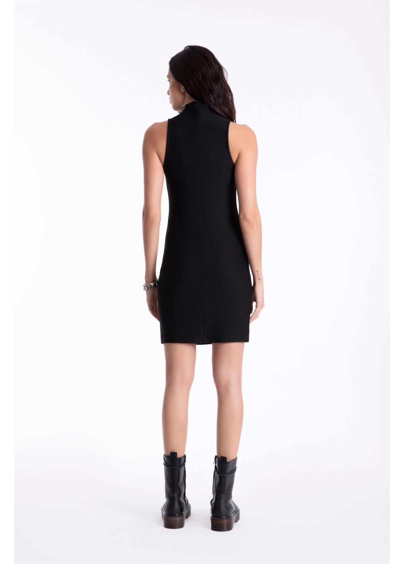 Vestido Turtleneck Dress Ellus Preto