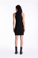 Vestido Turtleneck Dress Ellus Preto