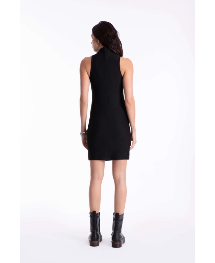 Vestido Turtleneck Dress Ellus Preto