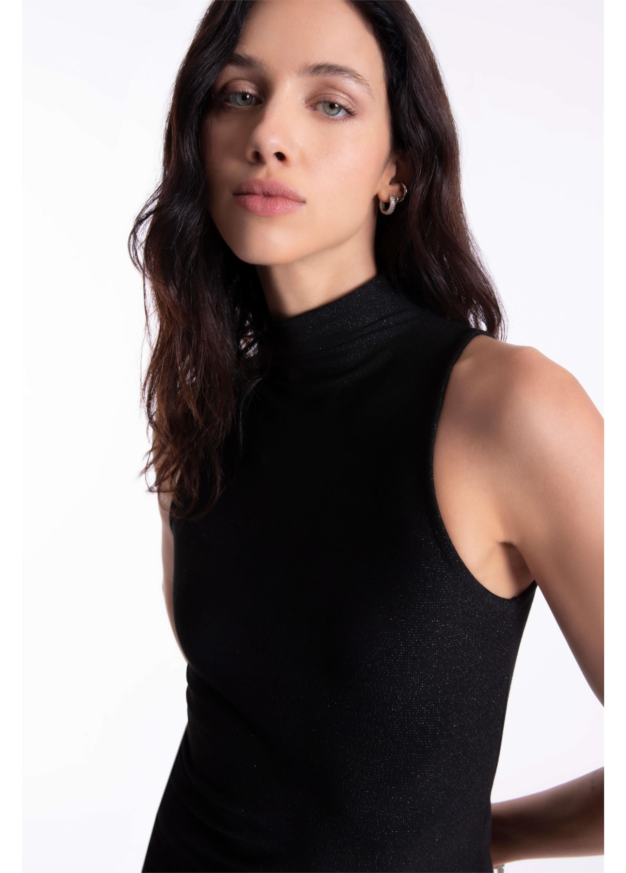 Vestido Turtleneck Dress Ellus Preto