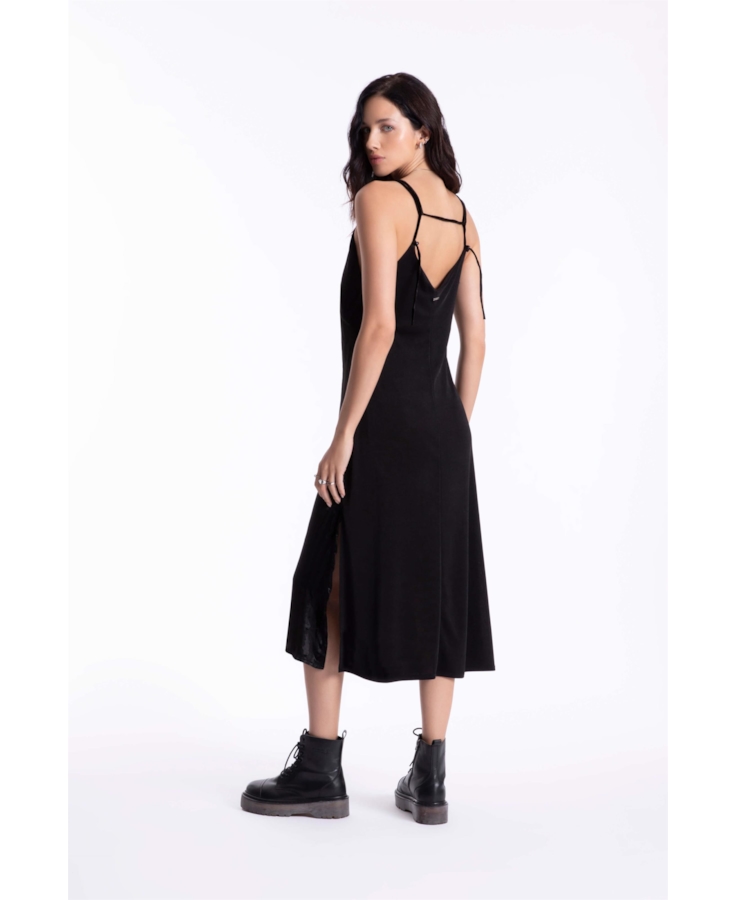 Vestido Velvet Embrossed Preto