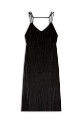 Vestido Velvet Embrossed Preto