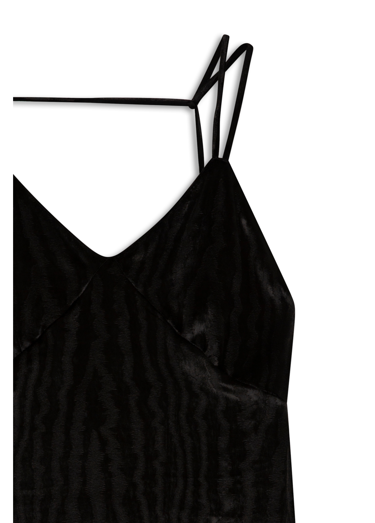 Vestido Velvet Embrossed Preto