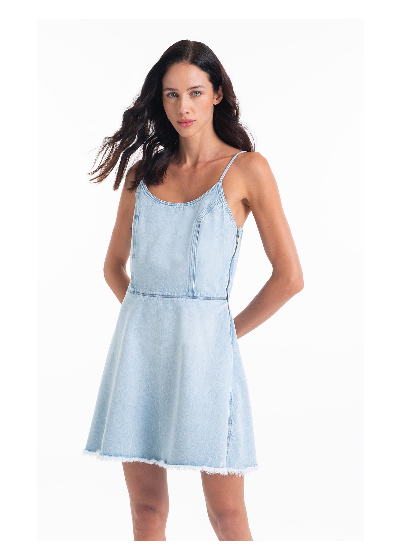 Vestido Vintage Denim Ii Vestido Alca Lav.Claro