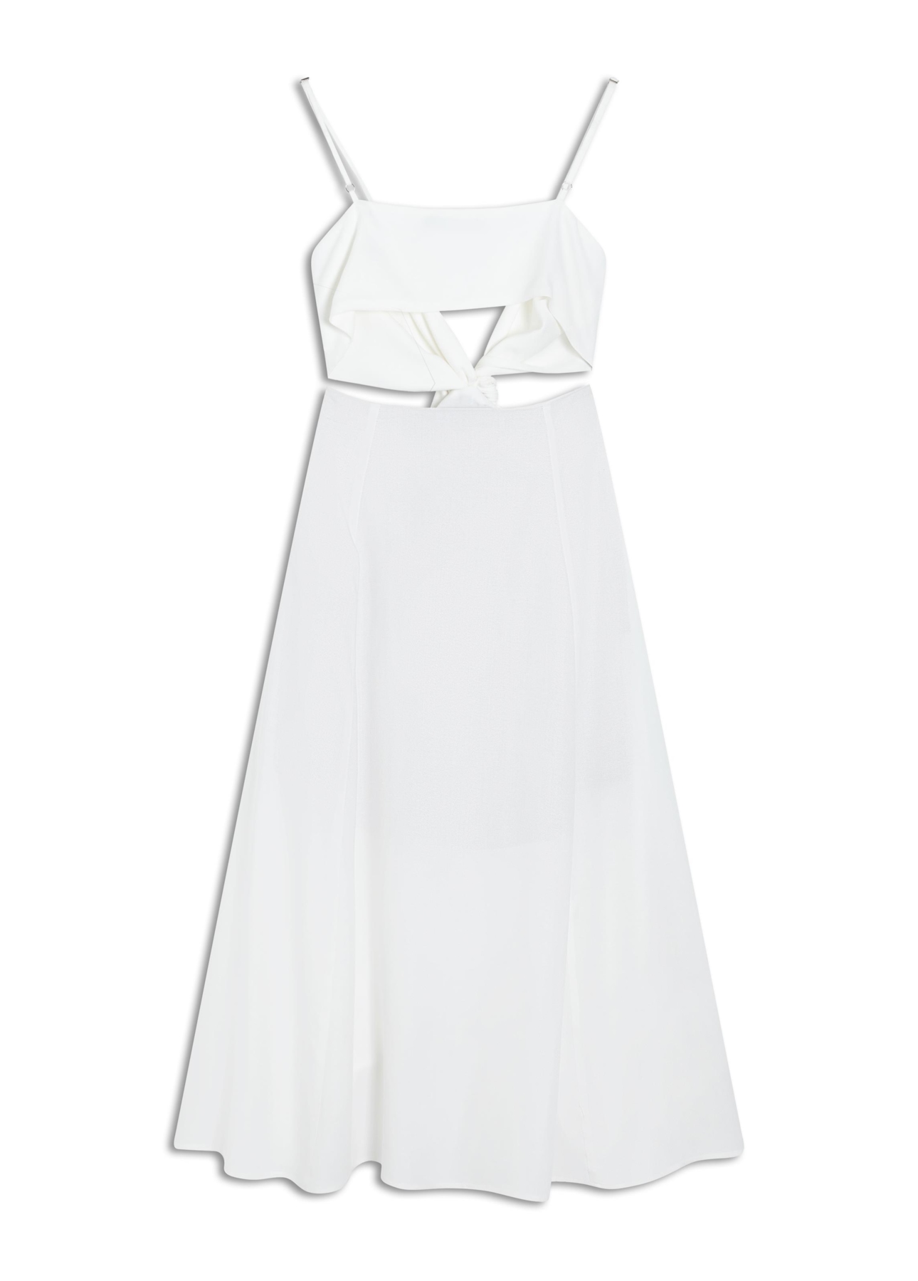 Vestido Visco Affinity Strappy Midi Off White
