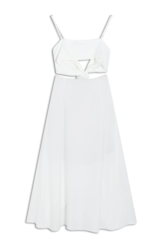 Vestido Visco Affinity Strappy Midi Off White