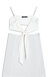 Vestido Visco Affinity Strappy Midi Off White