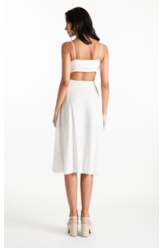 Vestido Visco Affinity Strappy Midi Off White