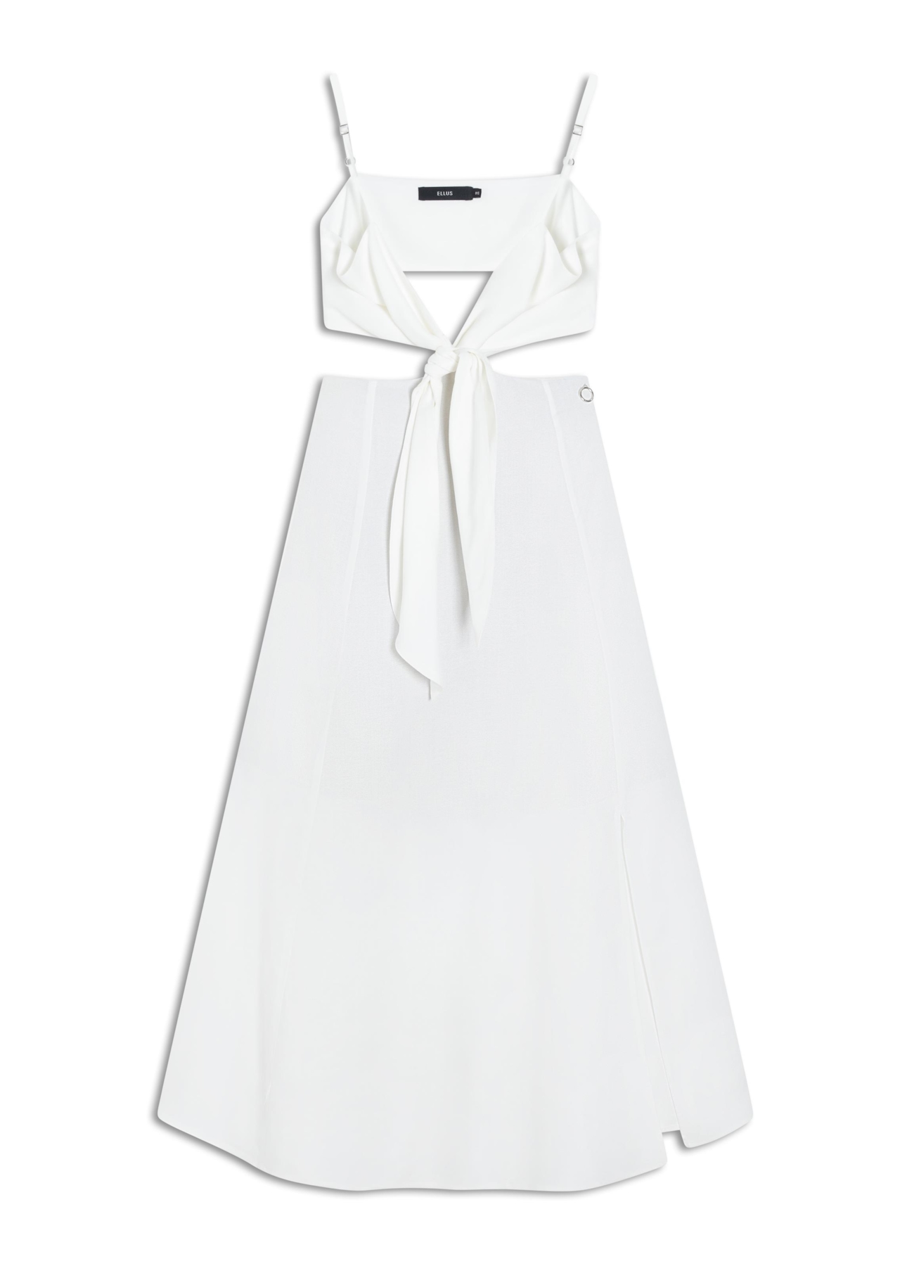 Vestido Visco Affinity Strappy Midi Off White