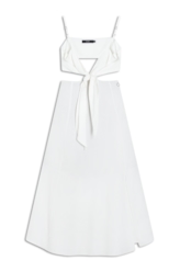Vestido Visco Affinity Strappy Midi Off White