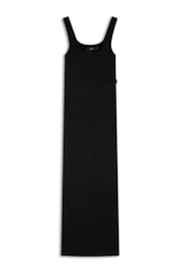 Vestido Visco Dress Ribbed Sleeveless Preto