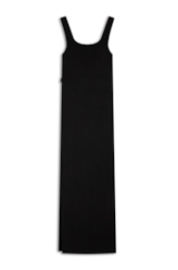 Vestido Visco Dress Ribbed Sleeveless Preto