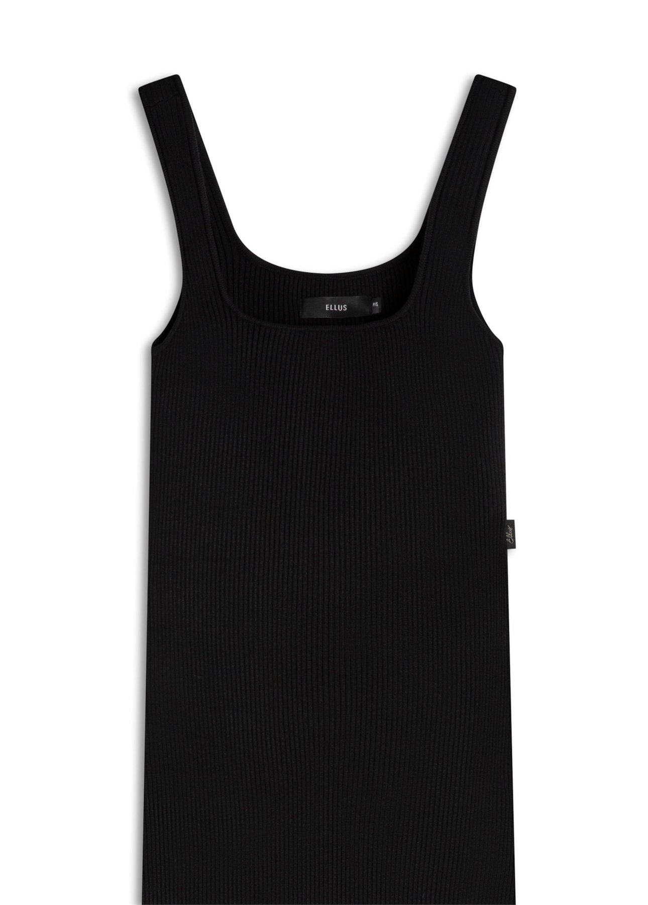 Vestido Visco Dress Ribbed Sleeveless Preto