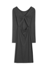 Vestido Viscocrepe Mescla Twisted Cinza Mescla