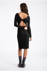 Vestido Viscocrepe Mescla Twisted Preto