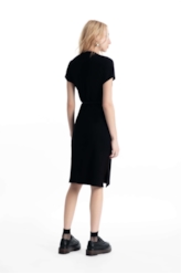 Vestido Viscorib Neck Dress Preto