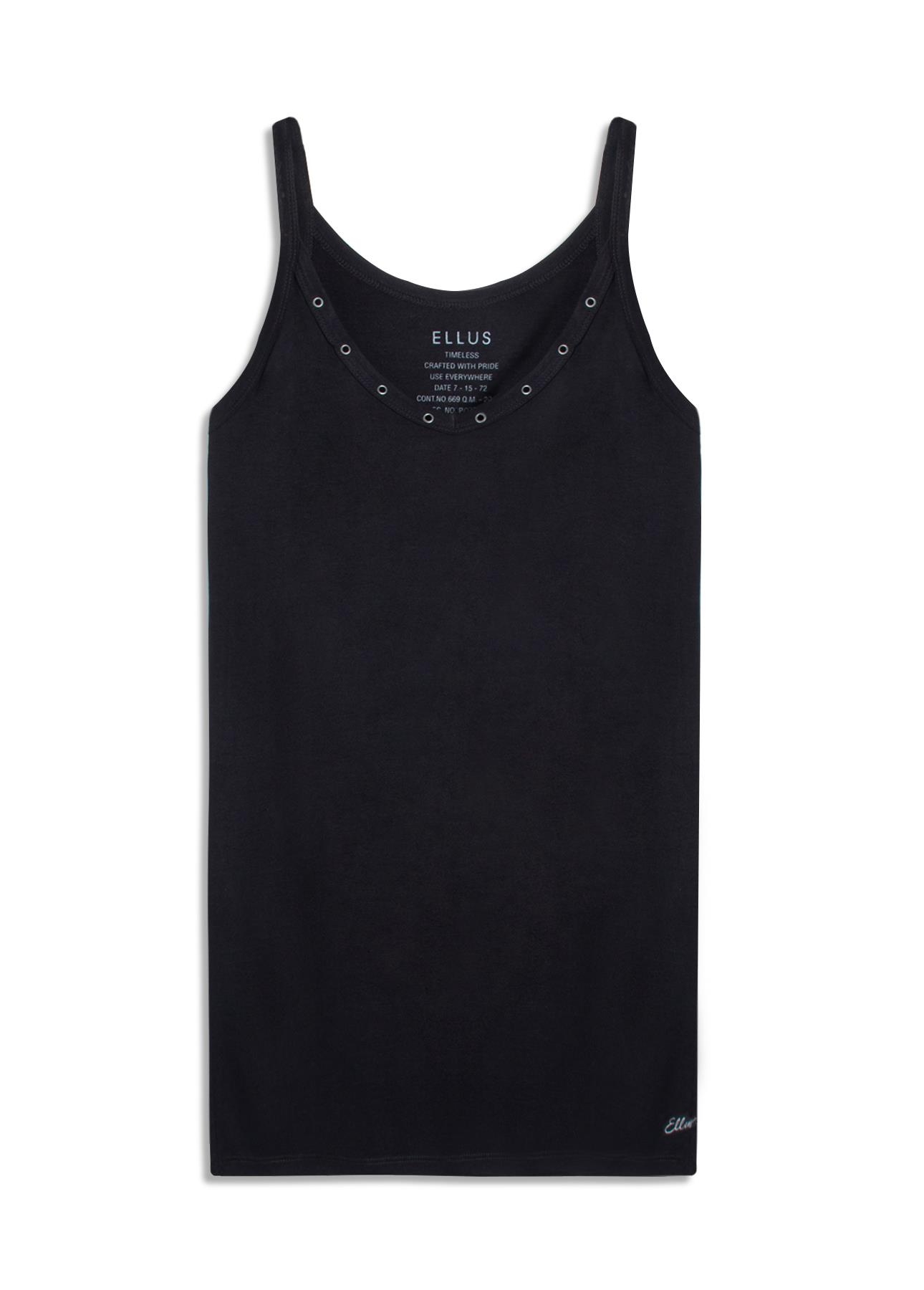 Vestido Viscotricot Eyelets Dress Preto
