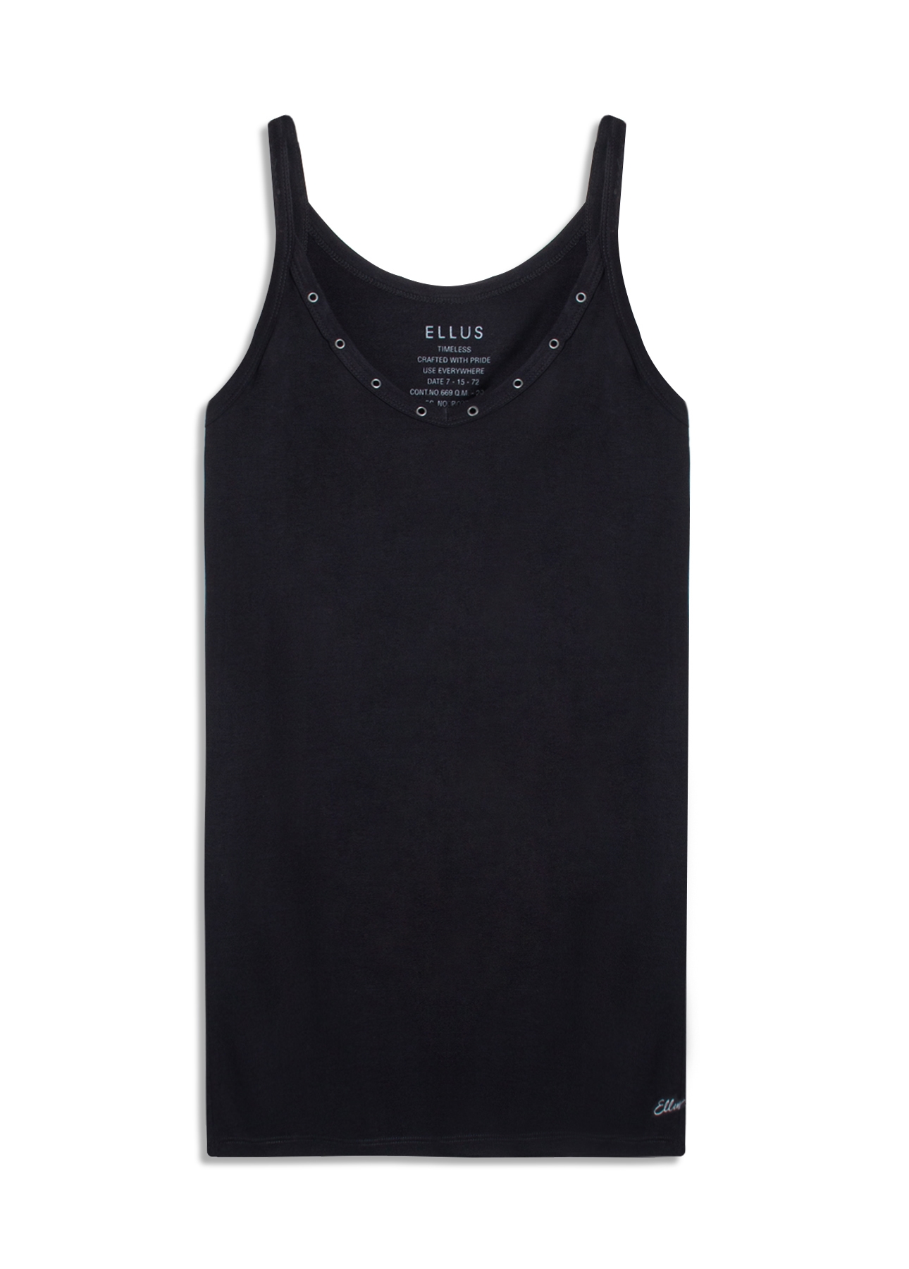 Vestido Viscotricot Eyelets Dress Preto